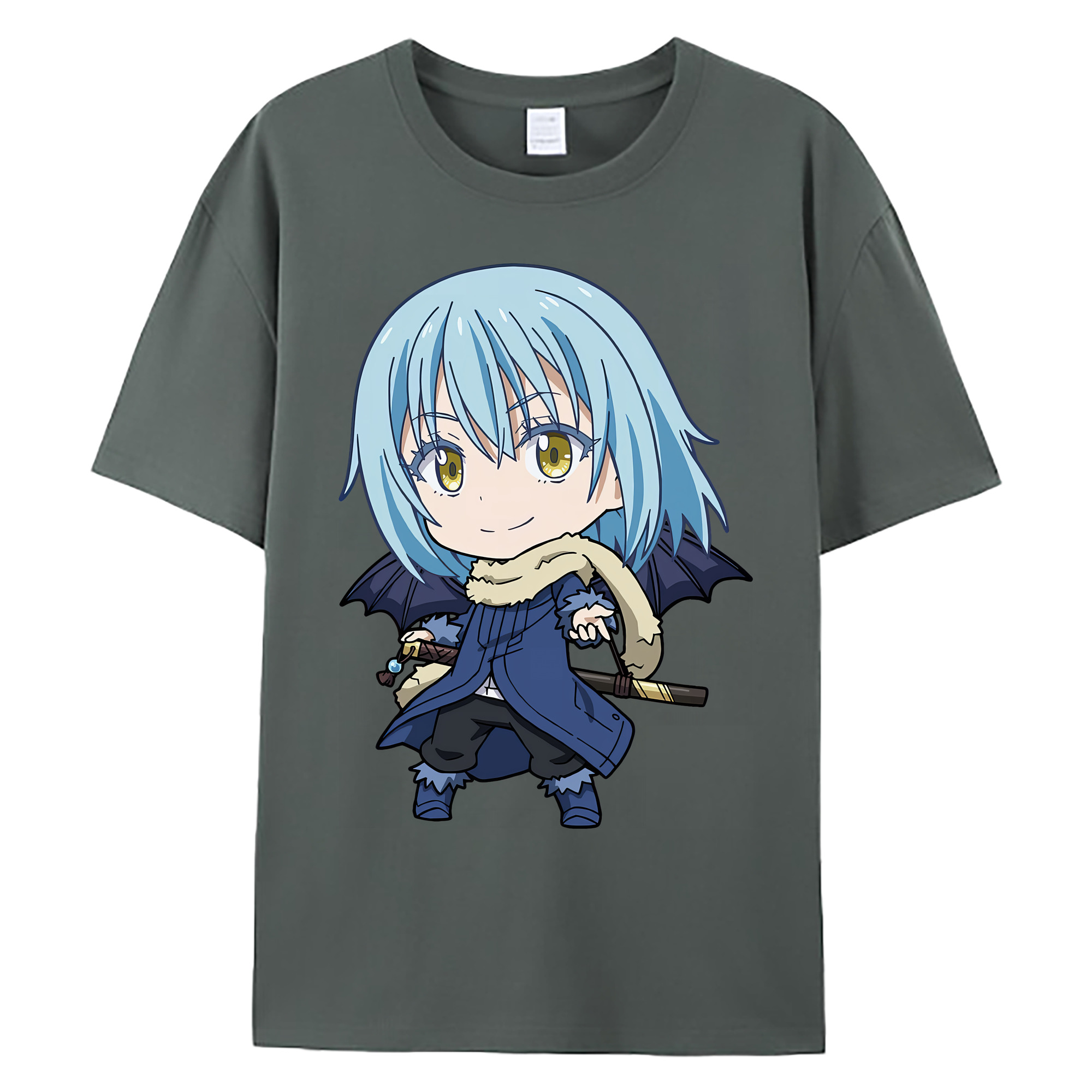 （画像用） 転スラ Regarding Reincarnated to Slime 綿100％ メンズ半袖Tシャツ｜肌触りやわらか＆通気性